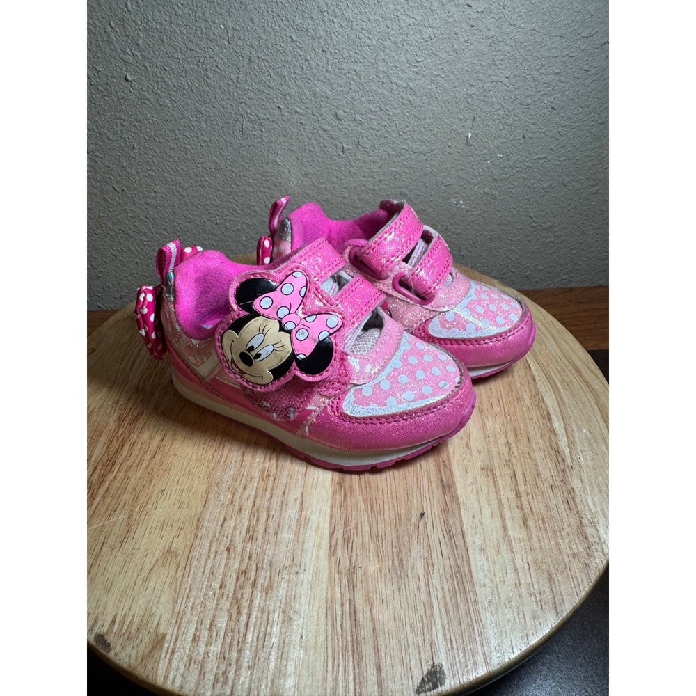 Disney Minnie Mouse Pink Polka Dot Sneakers Toddler Girl‎ Shoes